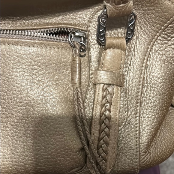 Brighton Gold Leather Shoulder Bag - Picture 11 of 11